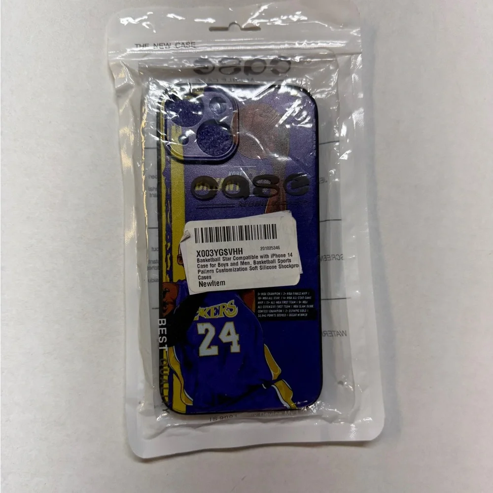 Kobe Bryant Los Angeles Lakers Purple Themed iPhone 14 Silicone Phone Case
